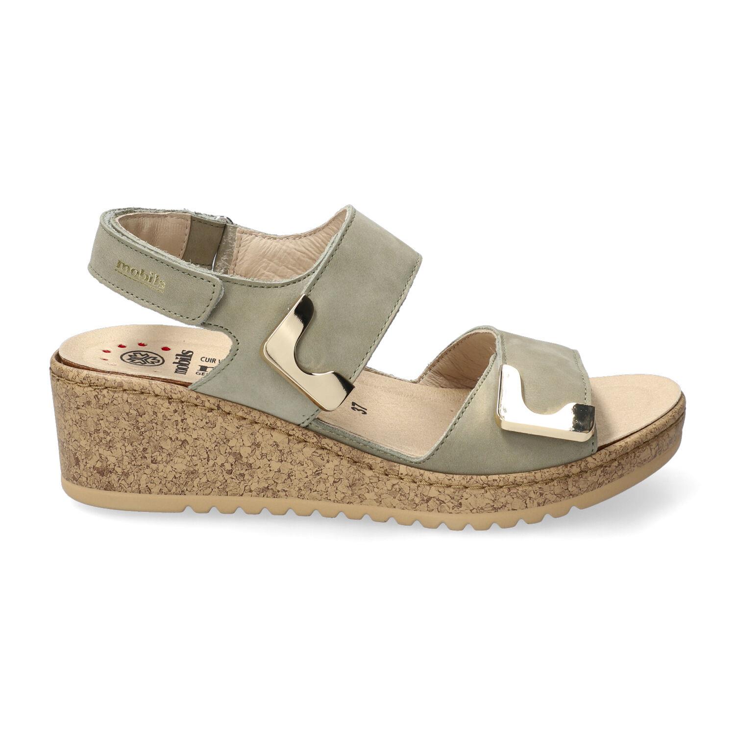 sandales femme modèle Nawel kaki clair - Mephisto